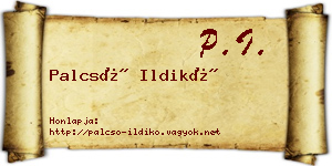 Palcsó Ildikó névjegykártya