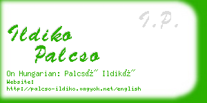 ildiko palcso business card